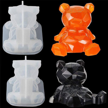 Bear Phone Holder Silicone Epoxy Resin Casting Mold DIY Furnish Ornament Mould A - Aimall