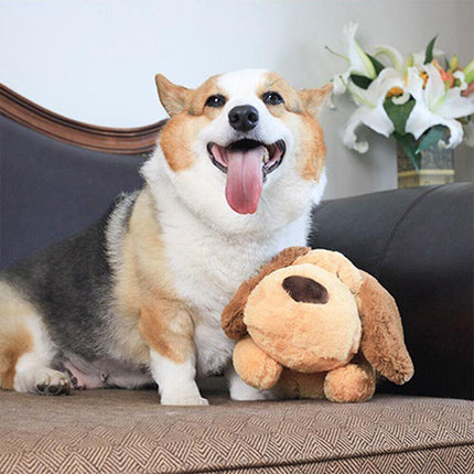 Pet Puppy Cat Soft Plush Toy Heartbeat Sleeping Buddy Dog Behavioral Anxiety Aid - Aimall