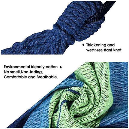 Outdoor Double Hammock Bed Swinging Camping Hanging Tree Strap Hook MEL AU - Aimall