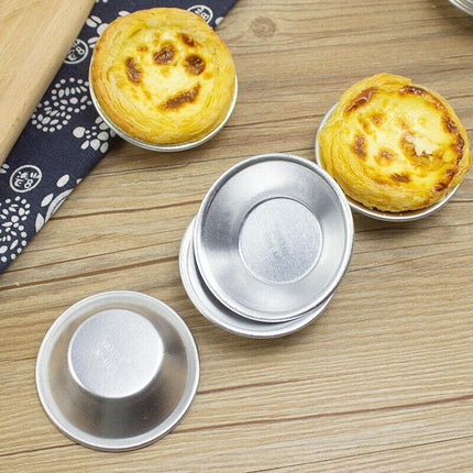 20PCS Egg Tart Mold Aluminum Hot Baking Tools Cupcake Cookie Cake Pudding Mould - Aimall