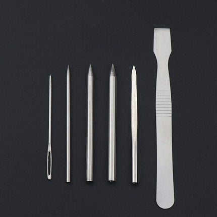 6/9 PCS Stainless Steel Paracord Bracelet Fid Lacing Stitching Needles Tool Set - Aimall
