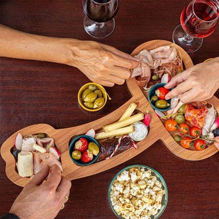 Wooden Cheese Board Serving Aperitif Board Charcuterie Board Meat Cheese Platter - Aimall