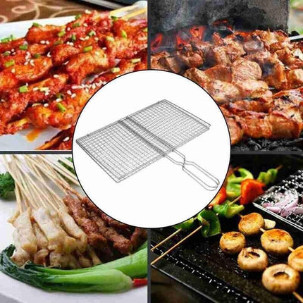 BBQ Fish Grilling Basket Grill Camping Net Meat Vegetable Cooking Kitchen Tool - Aimall