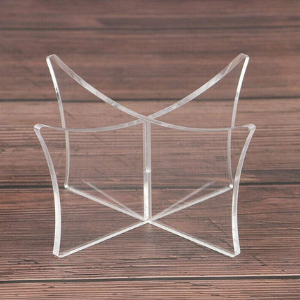 7.5CM Clear Acrylic Ball Stand Holder Display Rugby Basketball Football Soccer - Aimall