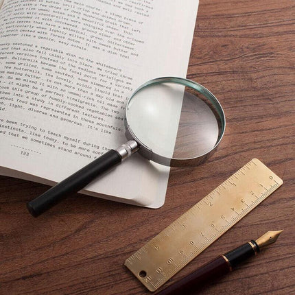 Quality 50MM Silver Metal Magnifying Glass Lens Magnifier Loupe 10x MAGNIFIER AU - Aimall