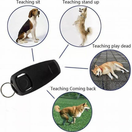Dog Training Whistle Clicker Combo to Stop Pet Barking Obedience Train Skills AU - Aimall