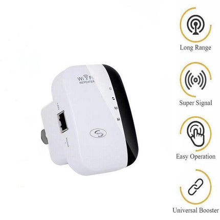 300 Mbps Wifi Extender Repeater Range Booster AP Router Wireless-N 802.11 AU - Aimall