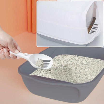 Paws & Claws Cat Litter House Box Toilet Tray Pad Scoop Door Durable Pet Kitten - Aimall