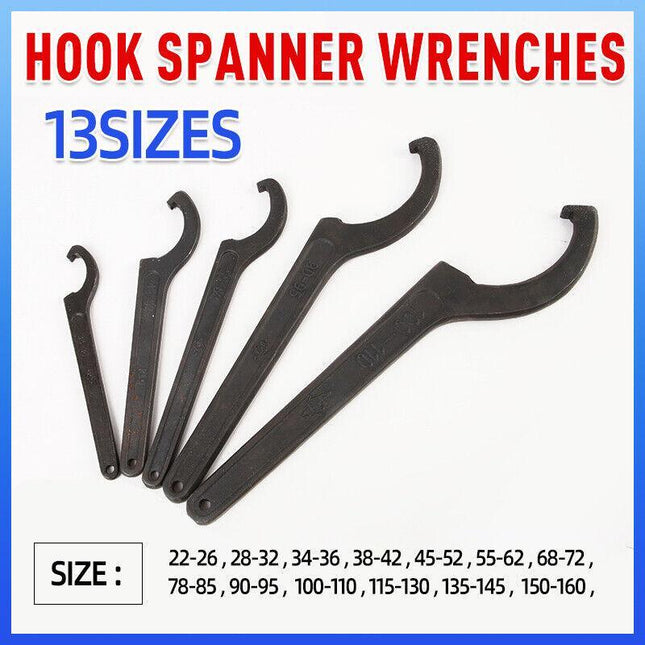 Motorcycle Bike Adjustable Hook Wrench C Spanner Repair hand Tools 22-160mm AU - Aimall