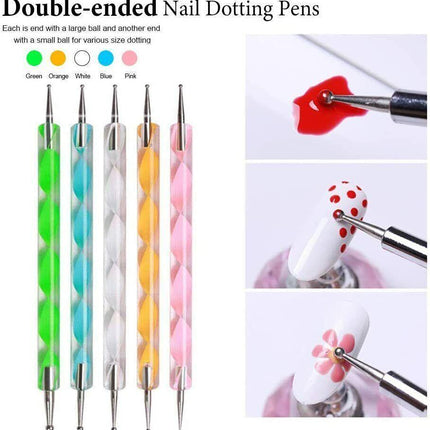 30pcs DIY Nail Art Painting Drawing Design Brushes Dotting Pen Tool Pen kit AUS - Aimall