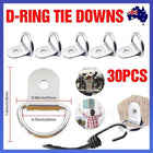 30 PCS Heavy Duty D-Ring Tie Downs Metal Anchor Point Silver Universal AU Stock - Aimall