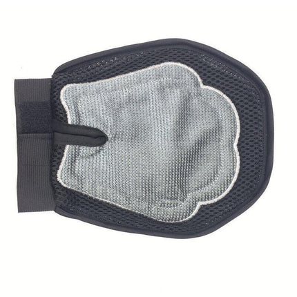 Pet Grooming Glove Luxury Dog Fur Cat Hair Remover 2-in-1 Deshedding Mitt - Aimall