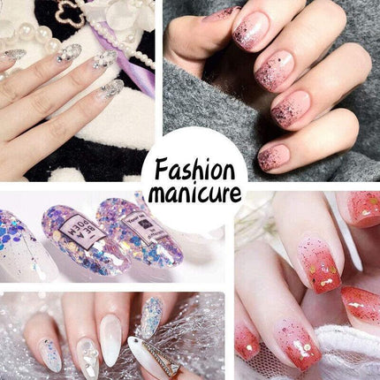 50G Fine Glitter Dust Powder Holographic Iridescent Metallic Body Nail Art Craft - Aimall
