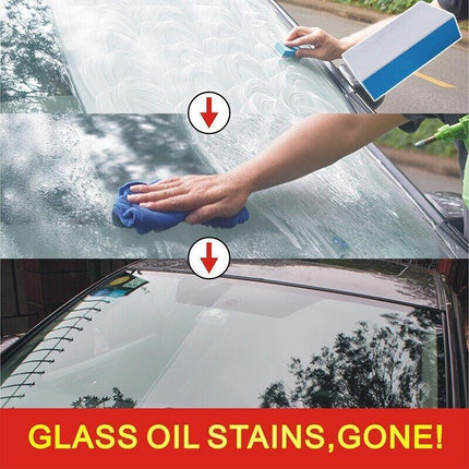 2x Car Glass Oil Film Cleaner Removal Cream Paste Windshield Water Spot Remover. - Aimall