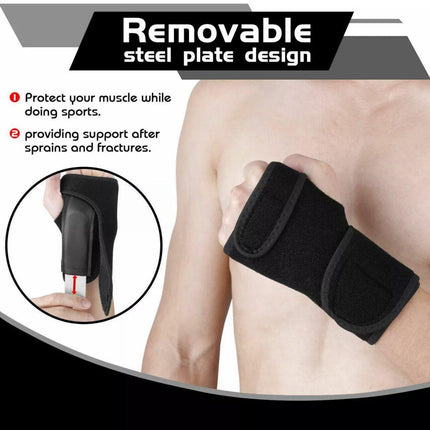 AOLIKES Steel Wrist Support Splint Carpal Tunnel Syndrome Sprain Strain Brace - Aimall