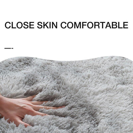 AntiSlip Washable 3pc Bathroom Mat Set Fluffy Toilet Cover Pedestal Rug Bath Mat - Aimall