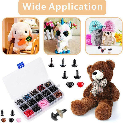 752PCS Safety Eyes and Noses with Washers Colorful Plastic Safety Eyes and Noses - Aimall
