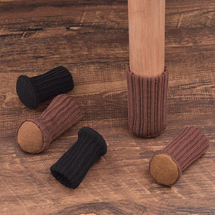 24PCS Knitted Table Chair Leg Socks Sleeve Floor Protector Furniture Feet Covers - Aimall