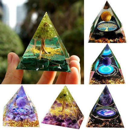 Amethyst Crystal Sphere Orgonite Pyramidamp Obsidians - Aimall