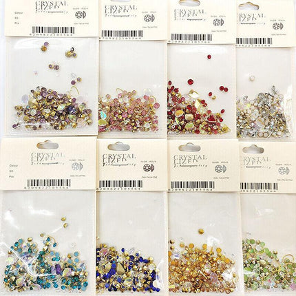 10 Styles Aurora Colorful 3D Nail Art Drill Heart Diamond Crystal AU - Aimall