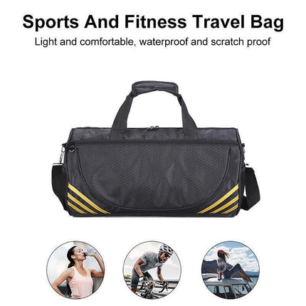 Gym Duffle Bag Waterproof Taekwondo Travel Duffel Bag Outdoor Large Size Black - Aimall