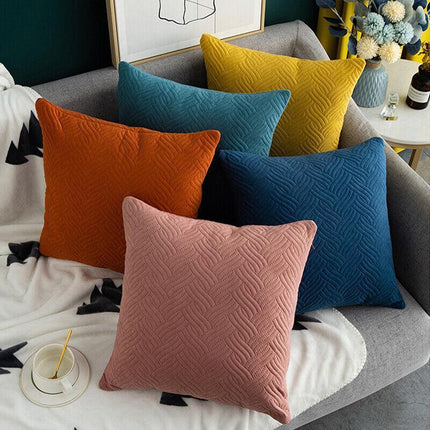 1PC Modern Decorative Velvet Cushion Cover Square Velvet European Pillowcase AU - Aimall