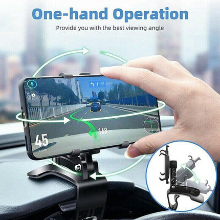 360° Clip On Dashboard Dash Mount Mobile In Car Phone Holder Stand Cradle iphone - Aimall