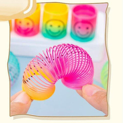 36PCS Mini Plastic Colourful Rainbow Spring Kids Toy Party Favour Bulk 2.8*3.5CM - Aimall