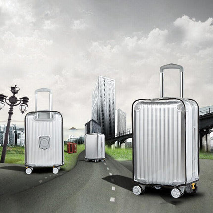 Transparent Waterproof PVC Travel Luggage Protector Suitcase Cover 20"-30" AU - Aimall