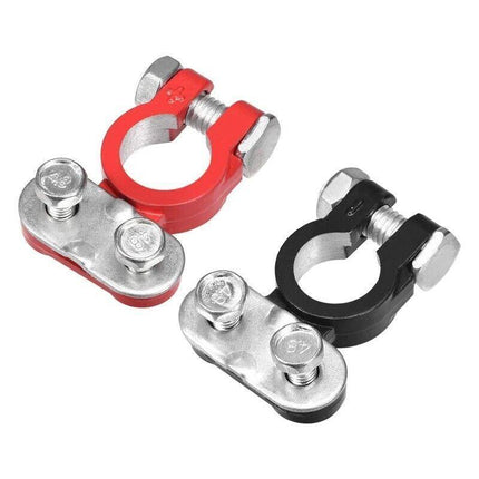 2X Negative Positive Car Battery Terminal Clamp Clip Connector 12V 6V UNIVERSAL - Aimall