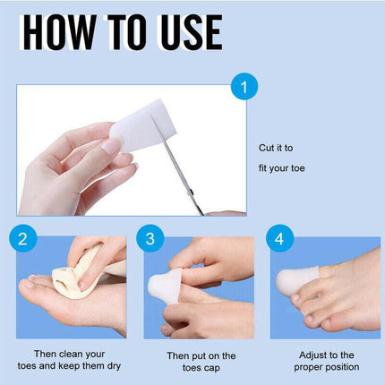 Silicone Toe Sleeve Gel Toe Cap Cover Protector Finger Tube Corn Pain Relief AU - Aimall