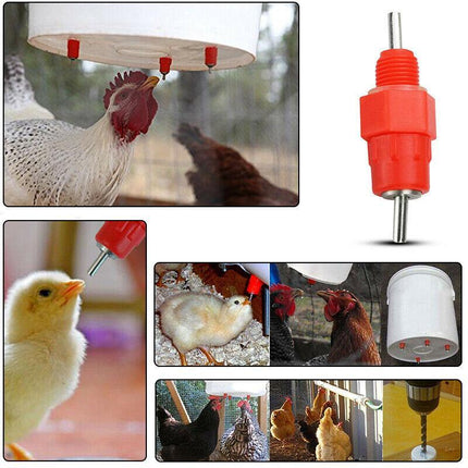 10 Pcs Water Nipple Valves Auto Drinker Waterer Feeder Poultry Chicken Duck Bird - Aimall