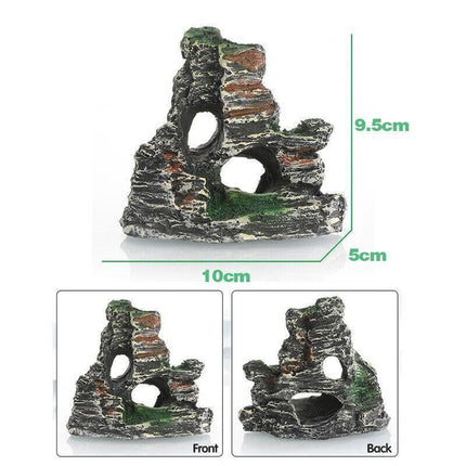 Aquarium Rockery Landscaping Cave Mountain View Decoration Ornament Fish Tank - Aimall
