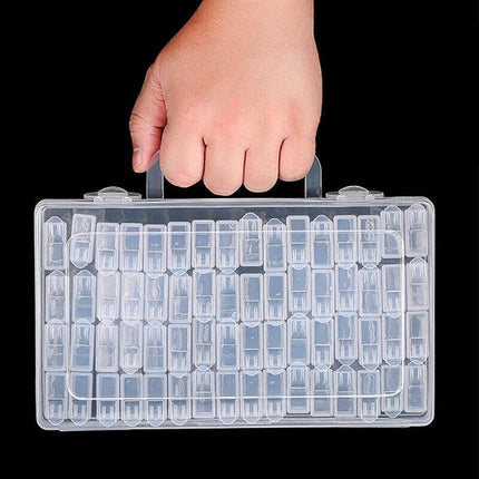 64 Grids Bottles Diamond Painting Storage Box Tool Art Nail Accessories Case Kit - Aimall