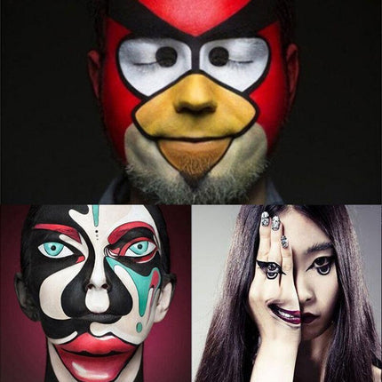 12 Colours Face Body Paint Oil Painting Art Make Up Set Halloween Party Fancy AU - Aimall