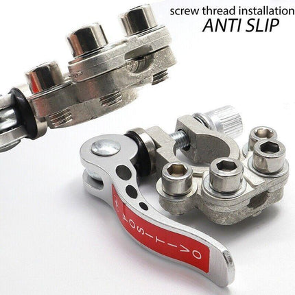 2x 12V 4Way Battery Terminals Connectors Clamp Car Van Caravan Positive Negative - Aimall