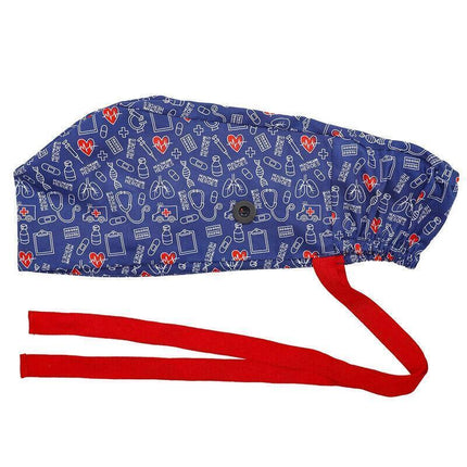 LongHair Surgical Scrub Cap Doctor Nurse Bouffant Hat Adjustable Comfy HeadCover - Aimall