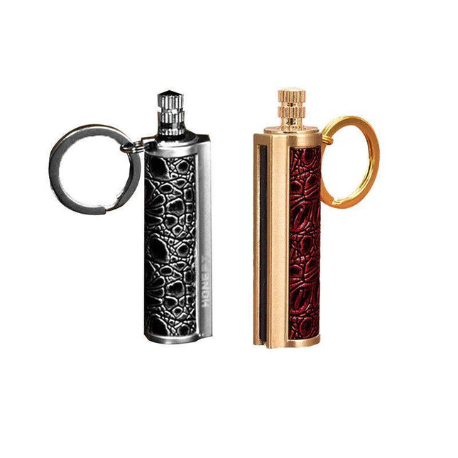 Fire Starter Lighter Waterproof Flint Match Metal Keychain Camping Survival BDA - Aimall