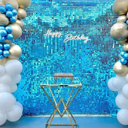 Rectangle Tinsel Curtain Shimmer Wall Backdrop 2m Length Party Decoration Sequin - Aimall