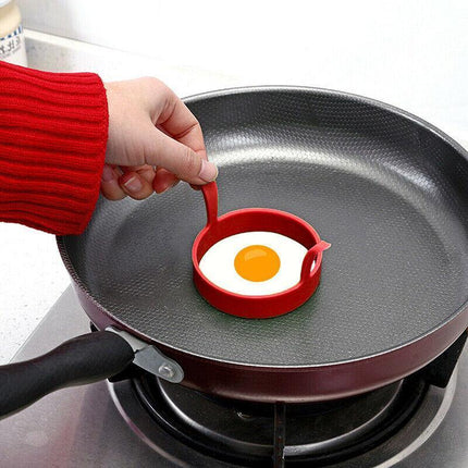 4pcs Silicone Egg Rings Non Stick Kitchen Baking Tools Pancake Handles AU Stock - Aimall