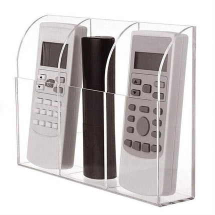 TV Remote Control Holder Wall Mount Clear Acrylic Organizer Stand Box Storage - Aimall