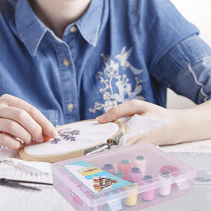 42 Spool Sewing Thread Storage Box Embroidery Bobbin Case Holder Organizer AU - Aimall