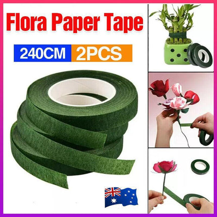 2PCS Wedding Florist Craft Stem Wrap Floral Paper Tape Lenght: 240 CM AU Stock - Aimall