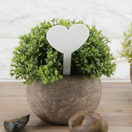 Up to 200X Heart-Shaped Plant Labels Flexible Plastic Garden Tag Nursey Seeding - Aimall