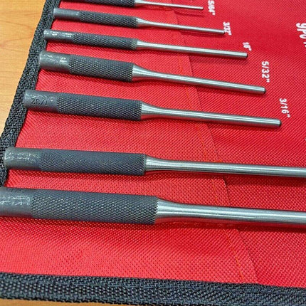 9PCS Roll Pin Punch Set Bolt Catch Gun Building Removing Tool Canvas Pouch AU - Aimall