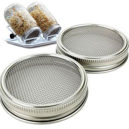 Metal Mesh Screen Sprouting Strainer Lid Filter Cover For Wide Mouth Mason Jar - Aimall