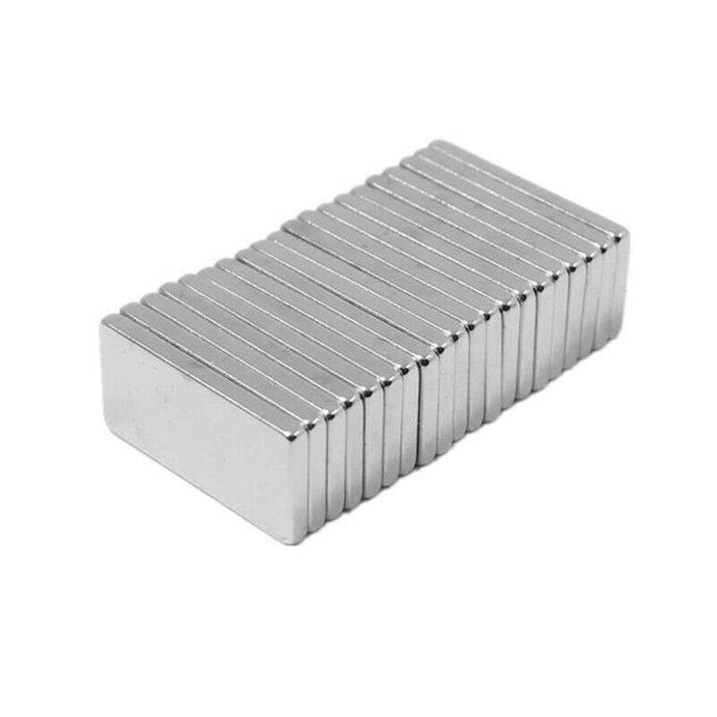 10PCS Super Strong Magnets Block Rare Earth Cuboid Neodymium 20mm × 10mm × 2mm - Aimall
