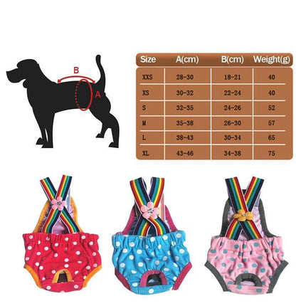 Female Pet Dog Cat Puppy Pant Menstrual Sanitary Nappy Diaper Wrap Underwear AU - Aimall