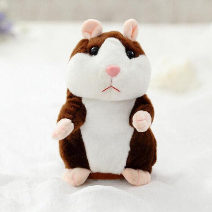 Talking Hamster Chat Mimicry Pet Record hamster Doll Xmas Plush Toy Nod Mouse AU - Aimall
