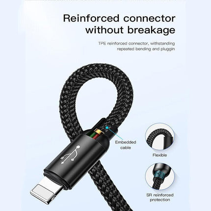 Baseus 4 in 1 Multi USB Charger Charging Cable Cord for iPhone Micro USB Android - Aimall